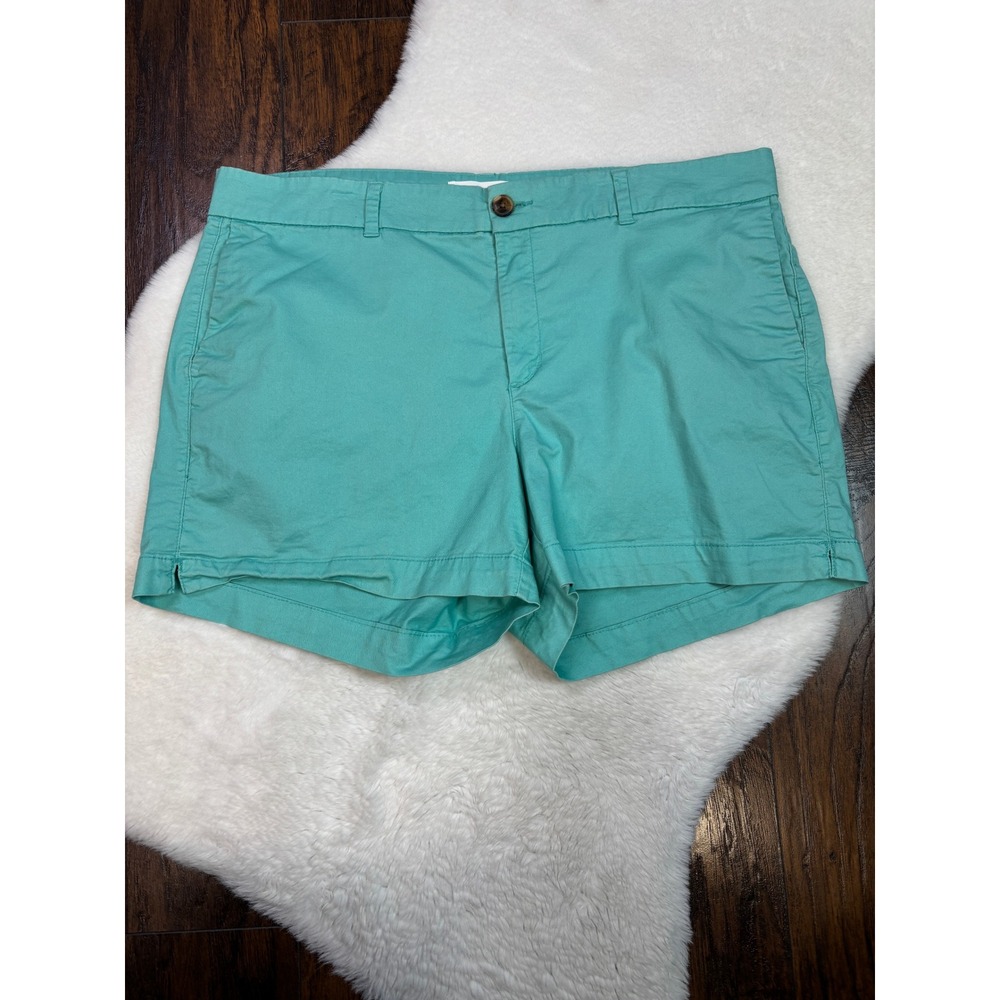 Old Navy Everyday Short 16 Blue Chino Mid Rise Stretch Cotton Twill Casual Women